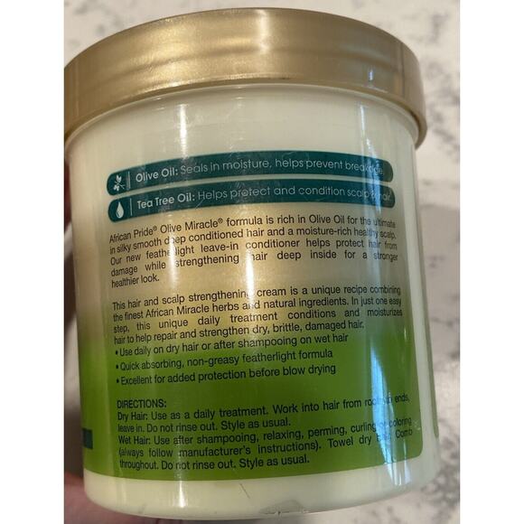 African Pride Olive Miracle Leave-In Conditioner - 15 oz (425 g) - Picture 2 of 4